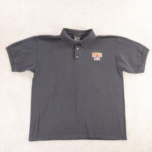 Reebok Pittsburgh Pirates Polo‎ Shirt Mens Large Black Cotton MLB Baseball